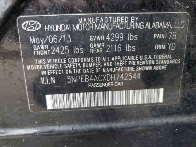 Photo 11 VIN: 5NPEB4ACXDH742544 - HYUNDAI SONATA 