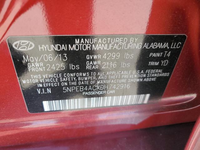 Photo 11 VIN: 5NPEB4ACXDH742916 - HYUNDAI SONATA GLS 