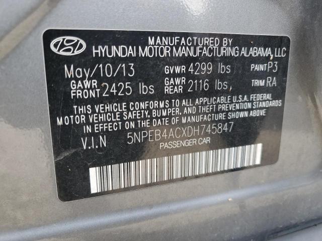 Photo 11 VIN: 5NPEB4ACXDH745847 - HYUNDAI SONATA 