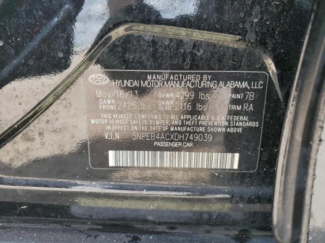 Photo 12 VIN: 5NPEB4ACXDH749039 - HYUNDAI SONATA GLS 