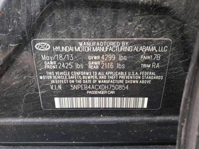 Photo 12 VIN: 5NPEB4ACXDH750854 - HYUNDAI SONATA 