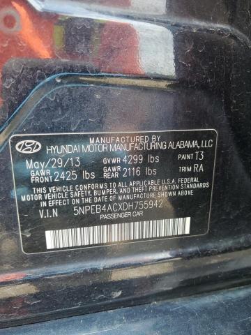 Photo 12 VIN: 5NPEB4ACXDH755942 - HYUNDAI SONATA 