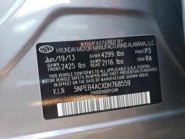 Photo 12 VIN: 5NPEB4ACXDH768559 - HYUNDAI SONATA 