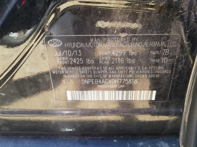 Photo 9 VIN: 5NPEB4ACXDH775818 - HYUNDAI SONATA GLS 