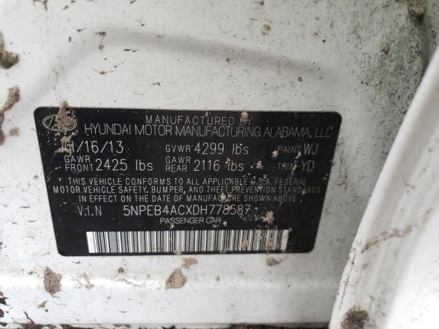 Photo 11 VIN: 5NPEB4ACXDH778587 - HYUNDAI SONATA GLS 