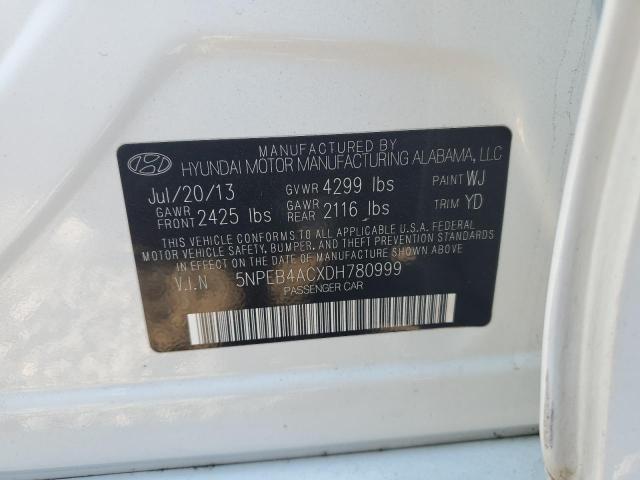 Photo 12 VIN: 5NPEB4ACXDH780999 - HYUNDAI SONATA 