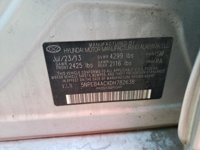 Photo 12 VIN: 5NPEB4ACXDH782638 - HYUNDAI SONATA 