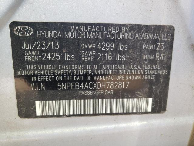 Photo 11 VIN: 5NPEB4ACXDH782817 - HYUNDAI SONATA 