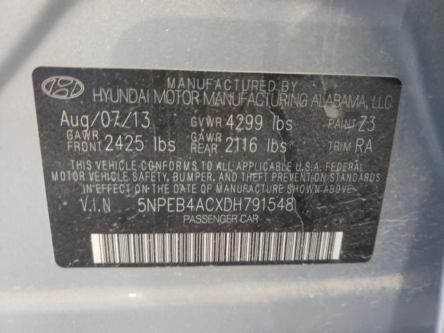 Photo 9 VIN: 5NPEB4ACXDH791548 - HYUNDAI SONATA GLS 