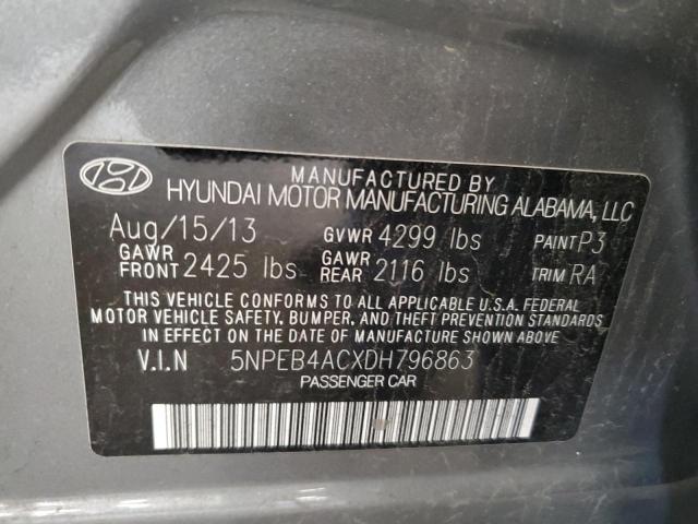 Photo 9 VIN: 5NPEB4ACXDH796863 - HYUNDAI SONATA GLS 