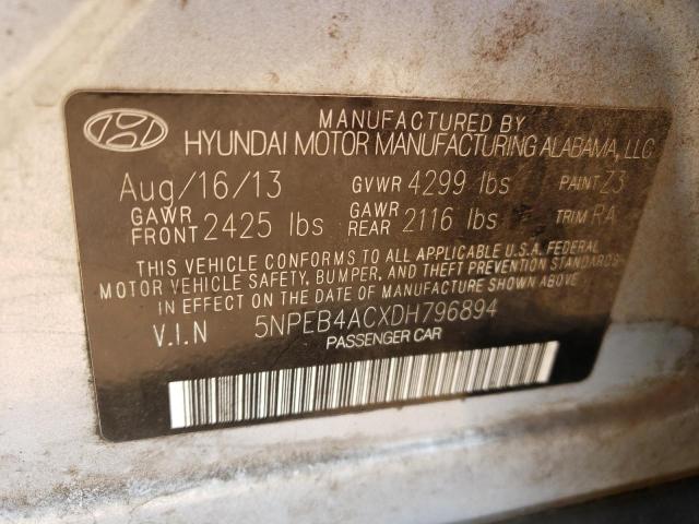 Photo 11 VIN: 5NPEB4ACXDH796894 - HYUNDAI SONATA GLS 