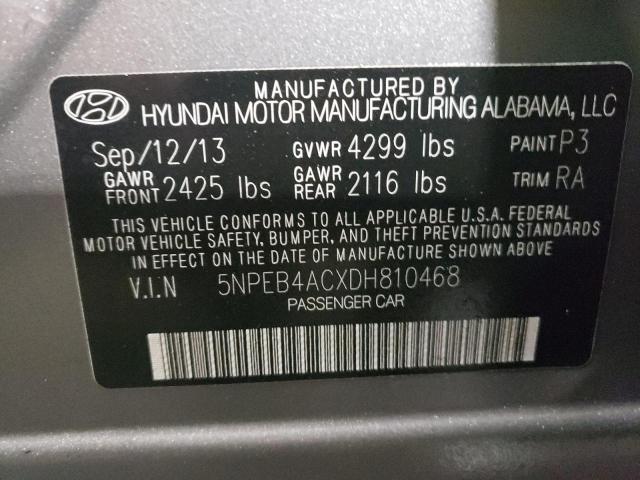 Photo 11 VIN: 5NPEB4ACXDH810468 - HYUNDAI SONATA 