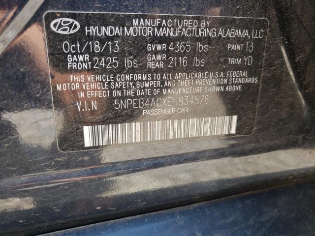 Photo 9 VIN: 5NPEB4ACXEH834576 - HYUNDAI SONATA GLS 