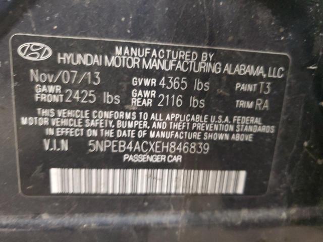 Photo 11 VIN: 5NPEB4ACXEH846839 - HYUNDAI SONATA GLS 