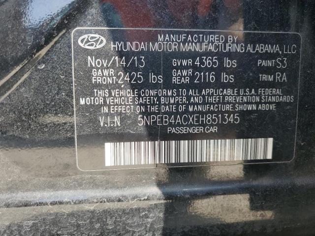 Photo 11 VIN: 5NPEB4ACXEH851345 - HYUNDAI SONATA GLS 