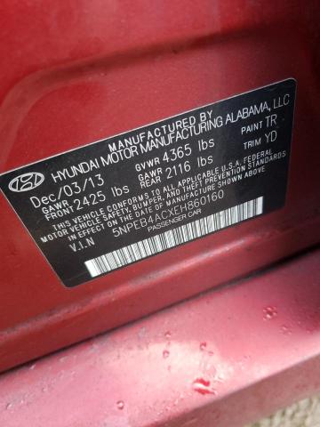 Photo 11 VIN: 5NPEB4ACXEH860160 - HYUNDAI SONATA 