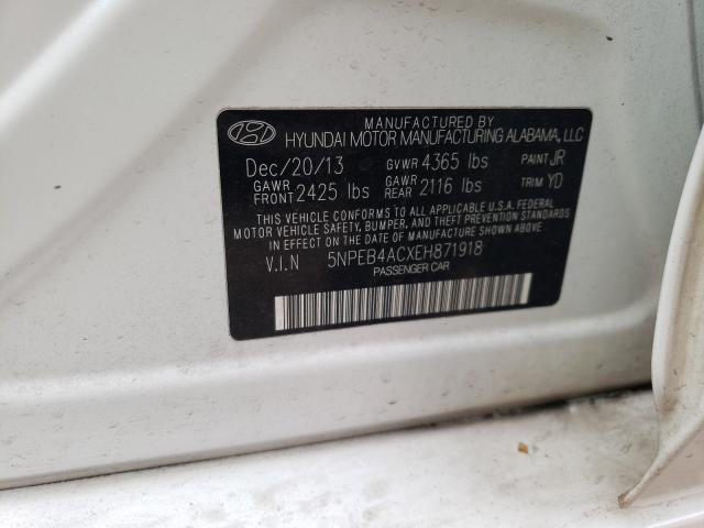 Photo 9 VIN: 5NPEB4ACXEH871918 - HYUNDAI SONATA GLS 