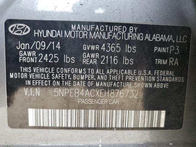 Photo 11 VIN: 5NPEB4ACXEH876732 - HYUNDAI SONATA 