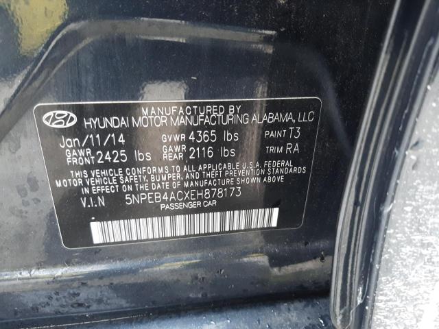 Photo 12 VIN: 5NPEB4ACXEH878173 - HYUNDAI SONATA 