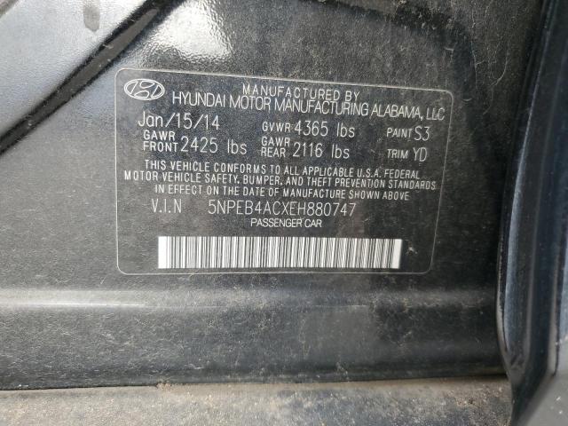 Photo 11 VIN: 5NPEB4ACXEH880747 - HYUNDAI SONATA 