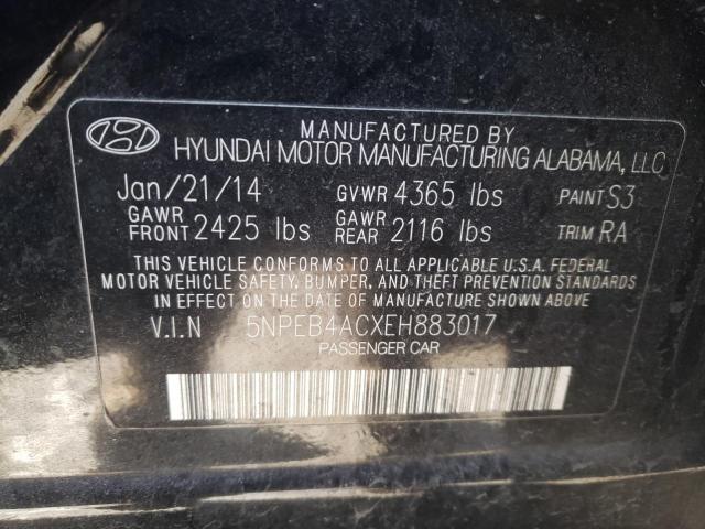 Photo 11 VIN: 5NPEB4ACXEH883017 - HYUNDAI SONATA GLS 