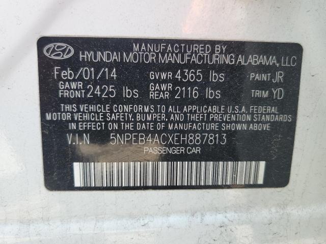 Photo 11 VIN: 5NPEB4ACXEH887813 - HYUNDAI SONATA GLS 