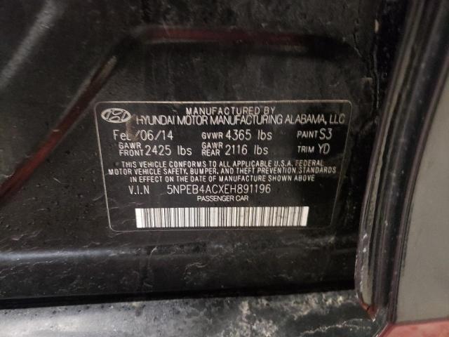 Photo 11 VIN: 5NPEB4ACXEH891196 - HYUNDAI SONATA GLS 