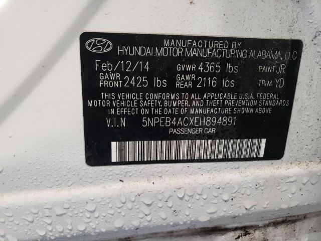 Photo 12 VIN: 5NPEB4ACXEH894891 - HYUNDAI SONATA GLS 