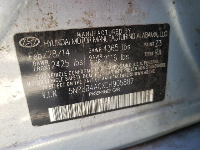 Photo 9 VIN: 5NPEB4ACXEH905887 - HYUNDAI SONATA GLS 