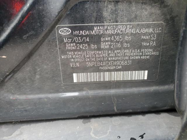 Photo 11 VIN: 5NPEB4ACXEH906831 - HYUNDAI SONATA 