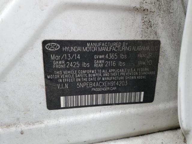 Photo 9 VIN: 5NPEB4ACXEH914203 - HYUNDAI SONATA GLS 