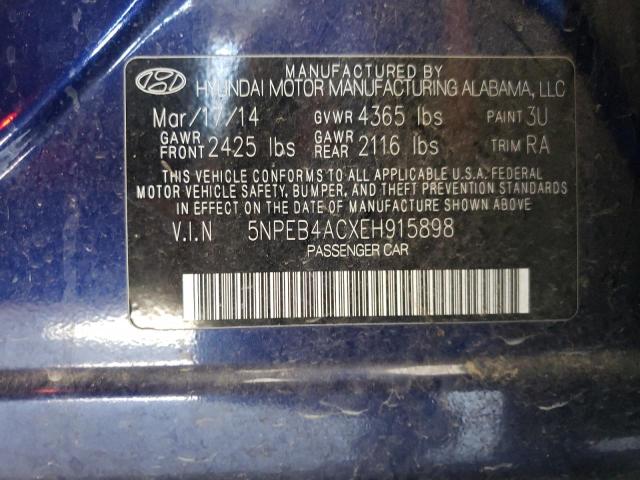 Photo 11 VIN: 5NPEB4ACXEH915898 - HYUNDAI SONATA GLS 