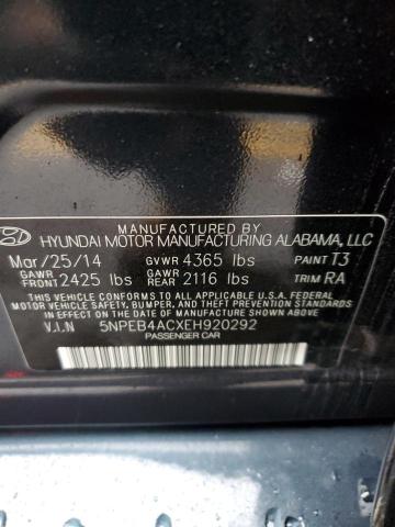 Photo 11 VIN: 5NPEB4ACXEH920292 - HYUNDAI SONATA 