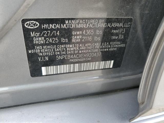 Photo 11 VIN: 5NPEB4ACXEH920437 - HYUNDAI SONATA 