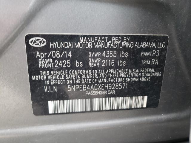 Photo 9 VIN: 5NPEB4ACXEH928571 - HYUNDAI SONATA GLS 