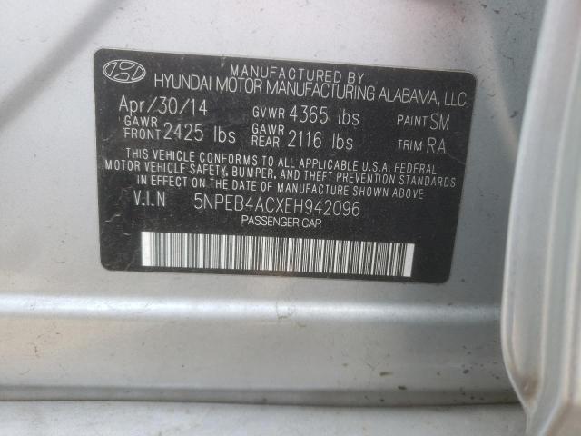 Photo 12 VIN: 5NPEB4ACXEH942096 - HYUNDAI SONATA 