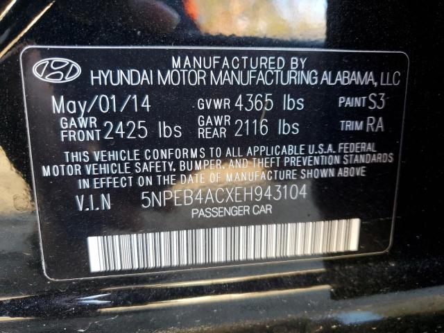 Photo 11 VIN: 5NPEB4ACXEH943104 - HYUNDAI SONATA GLS 