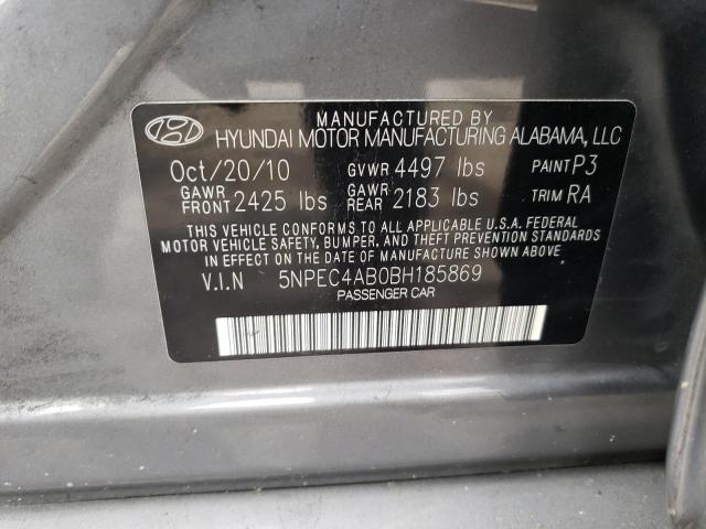 Photo 11 VIN: 5NPEC4AB0BH185869 - HYUNDAI SONATA SE 