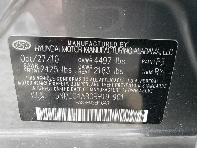 Photo 12 VIN: 5NPEC4AB0BH191901 - HYUNDAI SONATA SE 