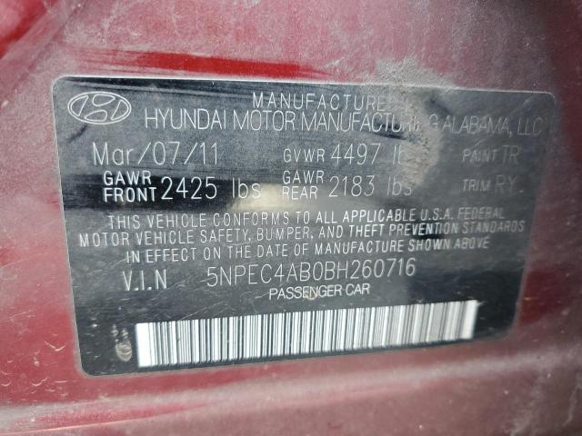 Photo 11 VIN: 5NPEC4AB0BH260716 - HYUNDAI SONATA 