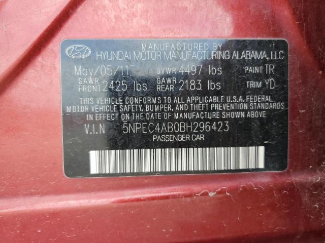 Photo 11 VIN: 5NPEC4AB0BH296423 - HYUNDAI SONATA 