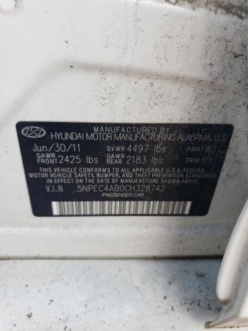 Photo 11 VIN: 5NPEC4AB0CH328742 - HYUNDAI SONATA 