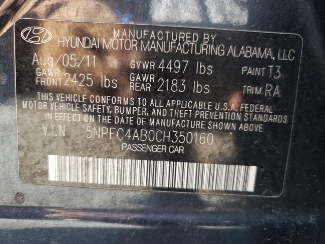 Photo 9 VIN: 5NPEC4AB0CH350160 - HYUNDAI SONATA SE 