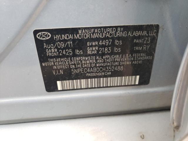 Photo 11 VIN: 5NPEC4AB0CH352488 - HYUNDAI SONATA 