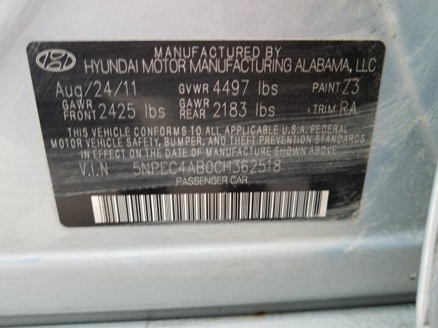 Photo 9 VIN: 5NPEC4AB0CH362518 - HYUNDAI SONATA SE 