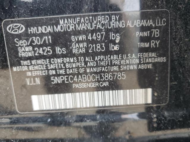 Photo 11 VIN: 5NPEC4AB0CH386785 - HYUNDAI SONATA 