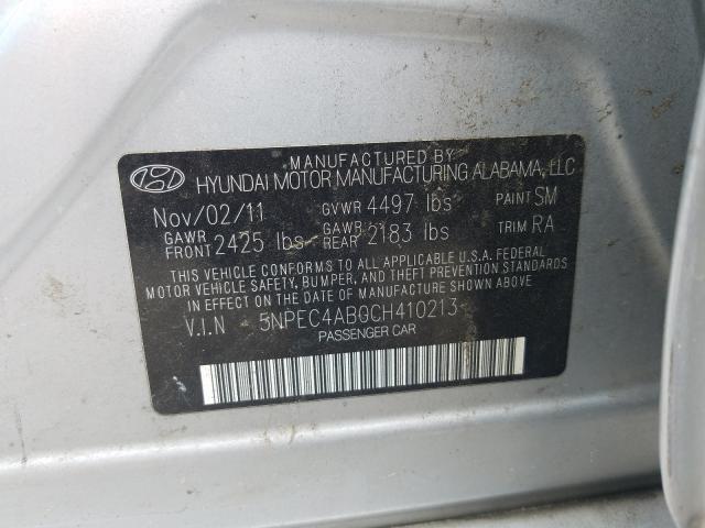 Photo 9 VIN: 5NPEC4AB0CH410213 - HYUNDAI SONATA SE 