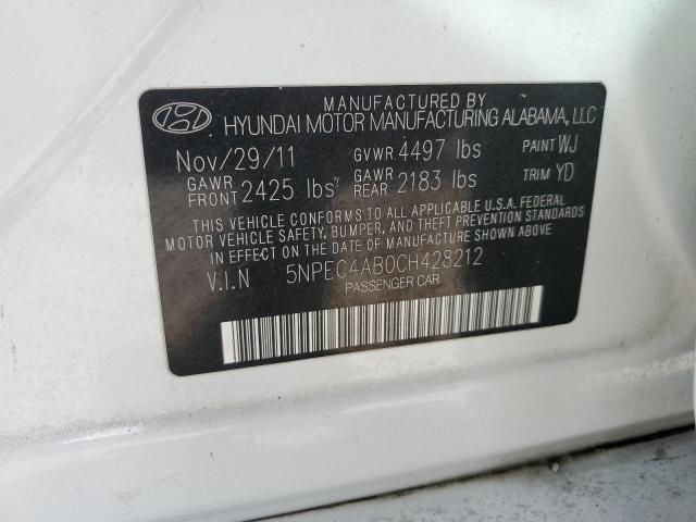 Photo 12 VIN: 5NPEC4AB0CH428212 - HYUNDAI SONATA SE 