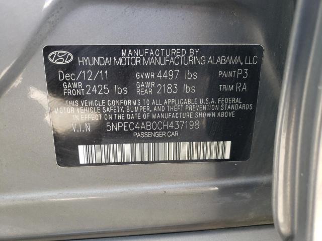 Photo 9 VIN: 5NPEC4AB0CH437198 - HYUNDAI SONATA SE 