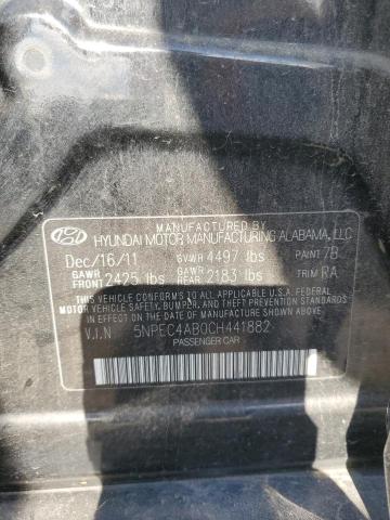 Photo 12 VIN: 5NPEC4AB0CH441882 - HYUNDAI SONATA SE 